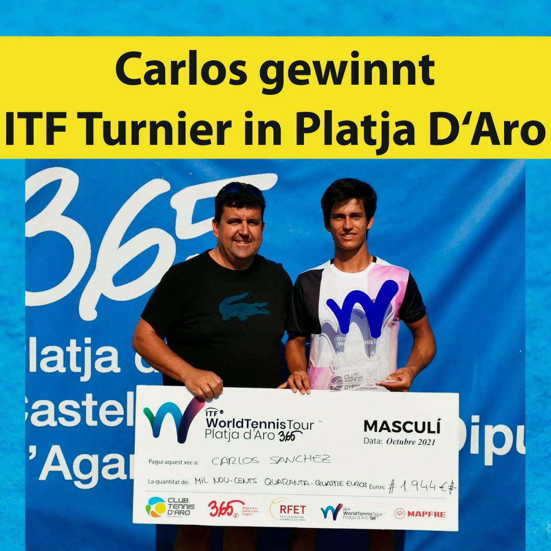 Carlos gewinnt ITF Turnier in Platja D'Aro