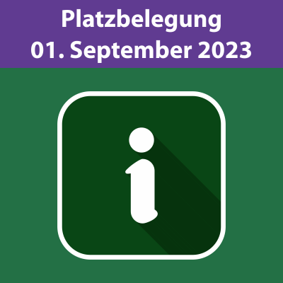 Platzbelegung 01. September 2023