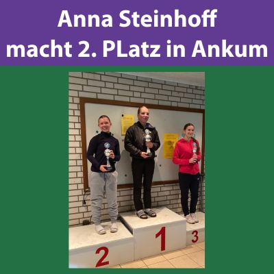 Anna Steinhoff macht 2. Platz in Ankum